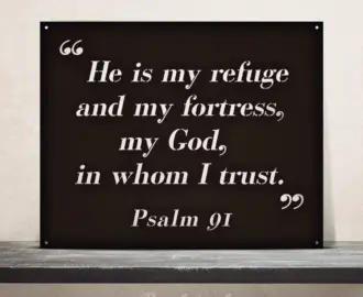 Religious Home D cor Psalm 91 Quote Wall Sign RealSteel Center