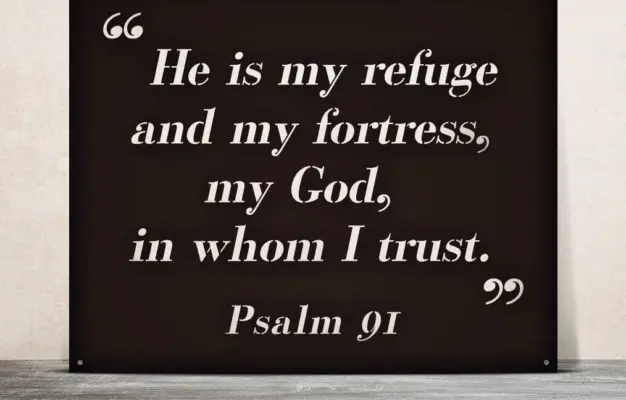 Religious Home D cor Psalm 91 Quote Wall Sign RealSteel Center