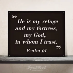 Religious Home D cor Psalm 91 Quote Wall Sign RealSteel Center