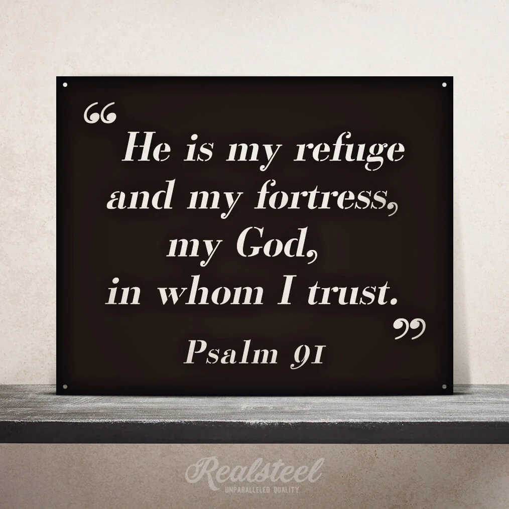 Religious Home D cor Psalm 91 Quote Wall Sign RealSteel Center