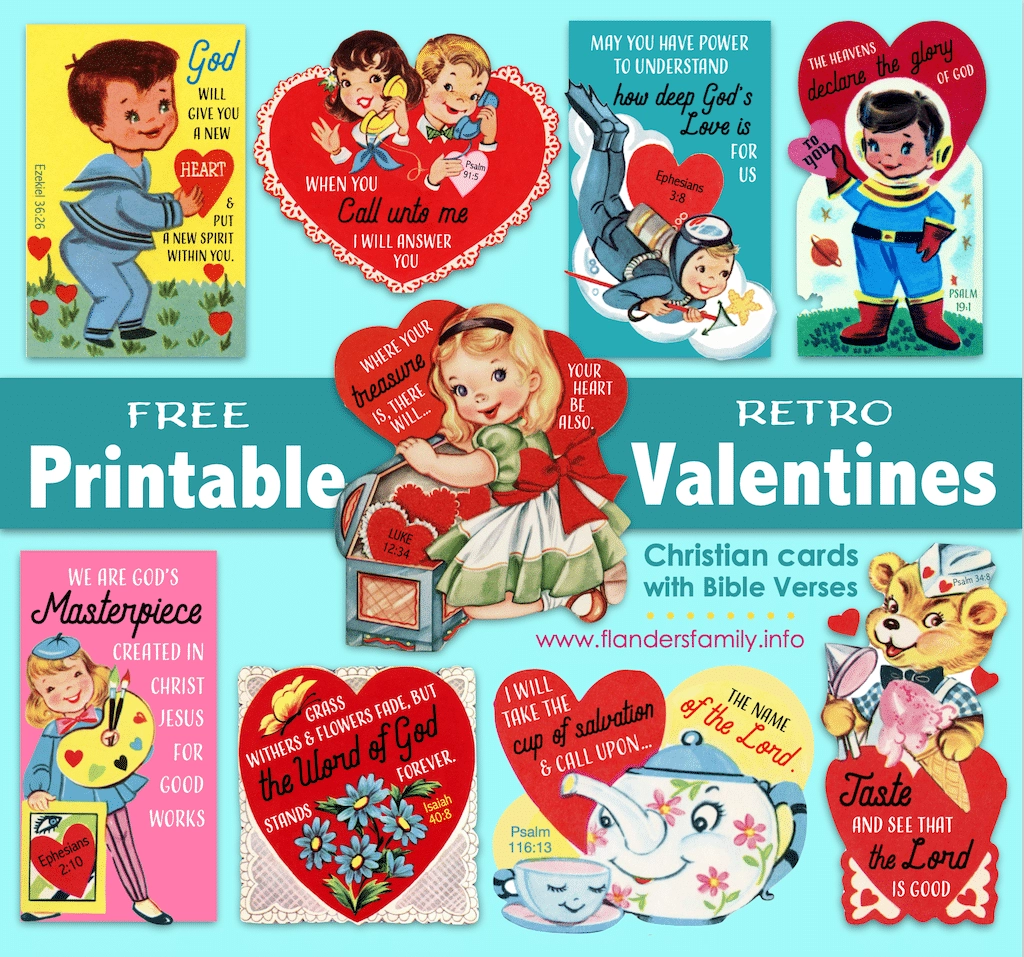 Retro Valentines With Bible Verses Flanders Family Home Life