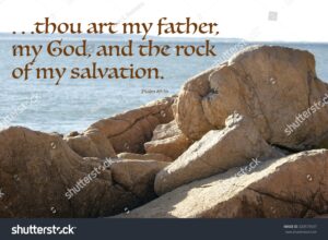 Rocks Ocean Comforting Bible Quote Psalm Stock Photo 320573537 Shutterstock