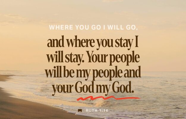 Ruth 1 16 17 But Ruth Said Don t Force Me To Leave You Don t Make Me Go Home Where You Go I Go And Where You Live I ll Live Your People Are My People