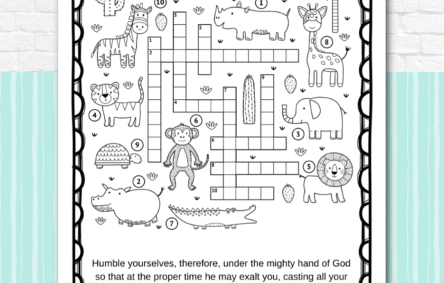 Safari Animals Bible Activity Page Kids Bible Teacher