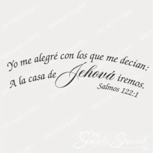 Salmos 122 1 En Espa ol Dise o Cristiano Inspirador The Simple Stencil