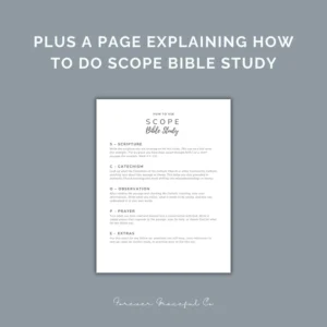 SCOPE Catholic Bible Study Printable Template Etsy