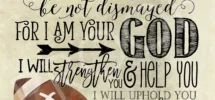 Scripture Art Isaiah 41 10 Football Etsy