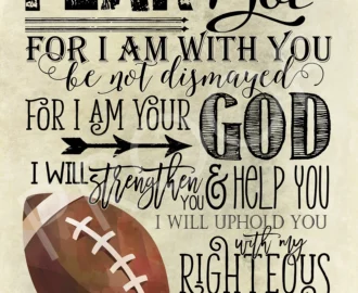 Scripture Art Isaiah 41 10 Football Etsy
