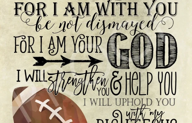 Scripture Art Isaiah 41 10 Football Etsy