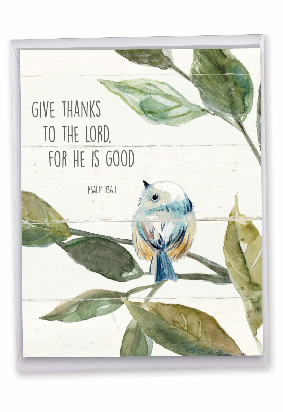 Scripture Birds Psalm 136 1 Creative Thank You Large Greeting Card
