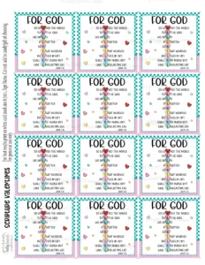 Scripture Cards Valentine Printable Instant Download IDGOD0520 Bailey Bunch Designs