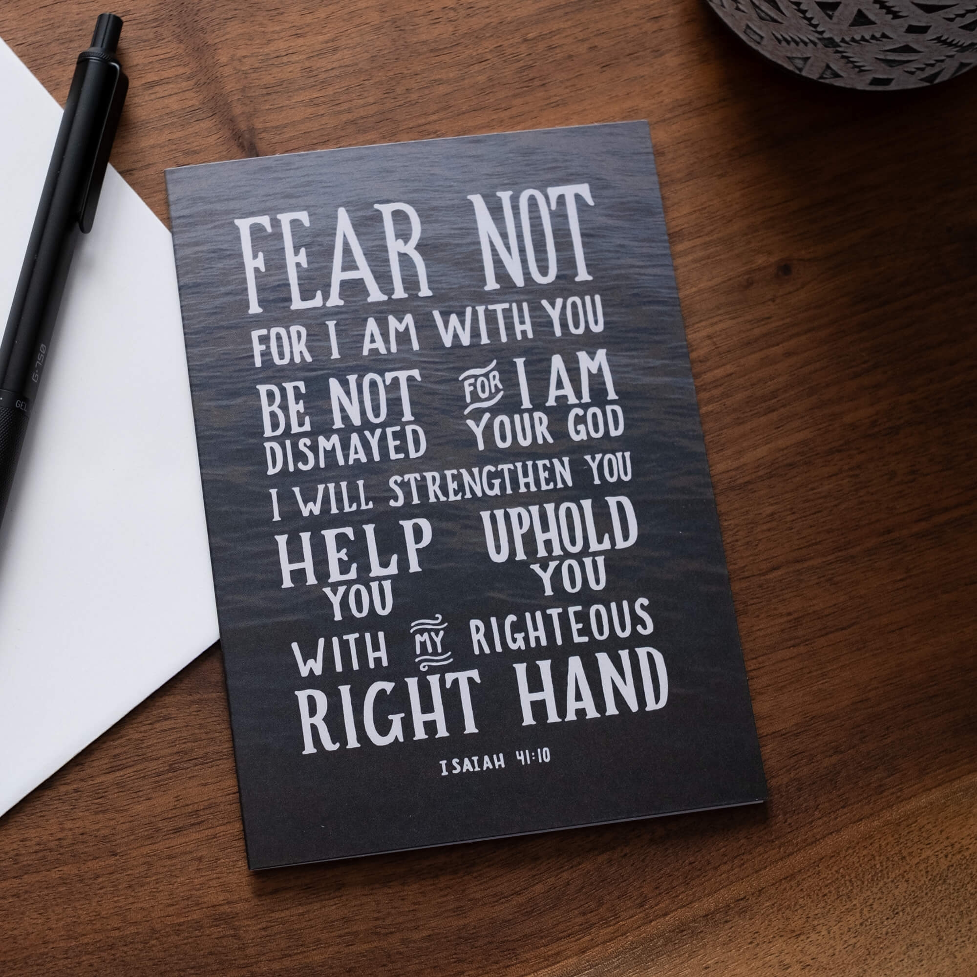 Scripture Greeting Card Fear Not Isaiah 41 10 Scripture Type