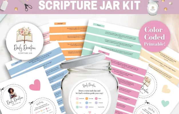 Scripture Jar Printable Make Your Own Scripture Jar Prayer Jar Scripture Jar Notes Etsy