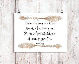 Scripture Printable Psalms 127 4 As Arrows Are In The Hand Psalm 127 NASB Bible Verse Print Printable Scripture Feather Scripture Art Etsy