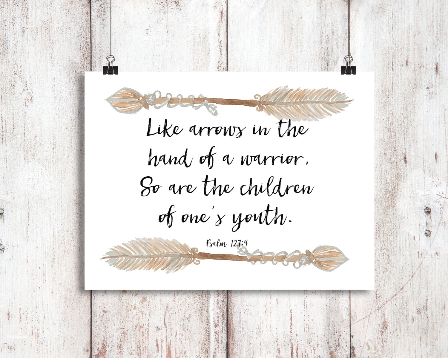 Scripture Printable Psalms 127 4 As Arrows Are In The Hand Psalm 127 NASB Bible Verse Print Printable Scripture Feather Scripture Art Etsy