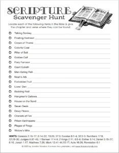 Scripture Scavenger Hunt Free Printable Flanders Family Home Life