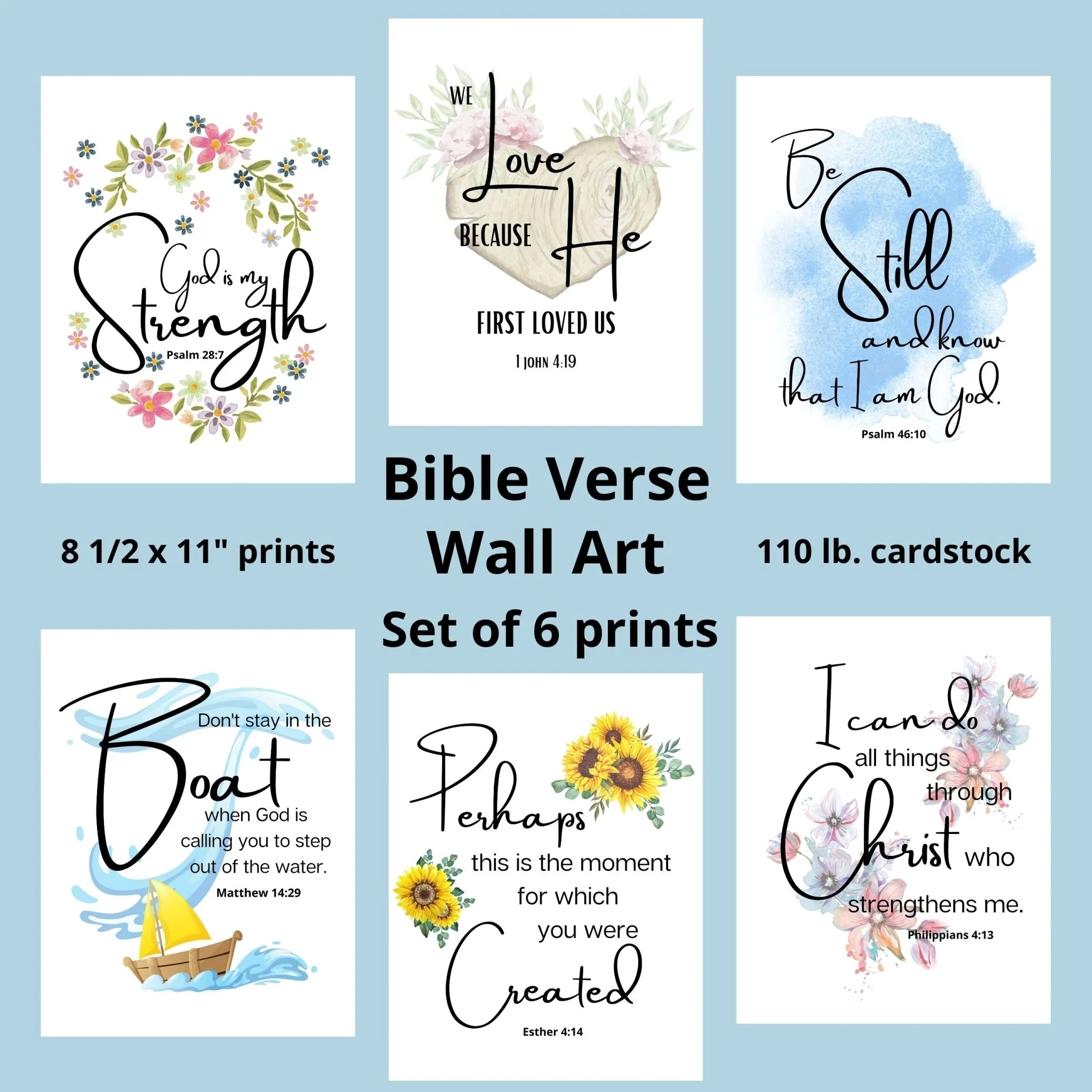 Scripture Wall Art Digital Downloads Blessed Be Boutique
