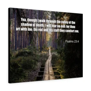Scripture Walls Psalm 23 4 I Will Fear No Evil Bible Verse Canvas Chri Express Your Love Gifts