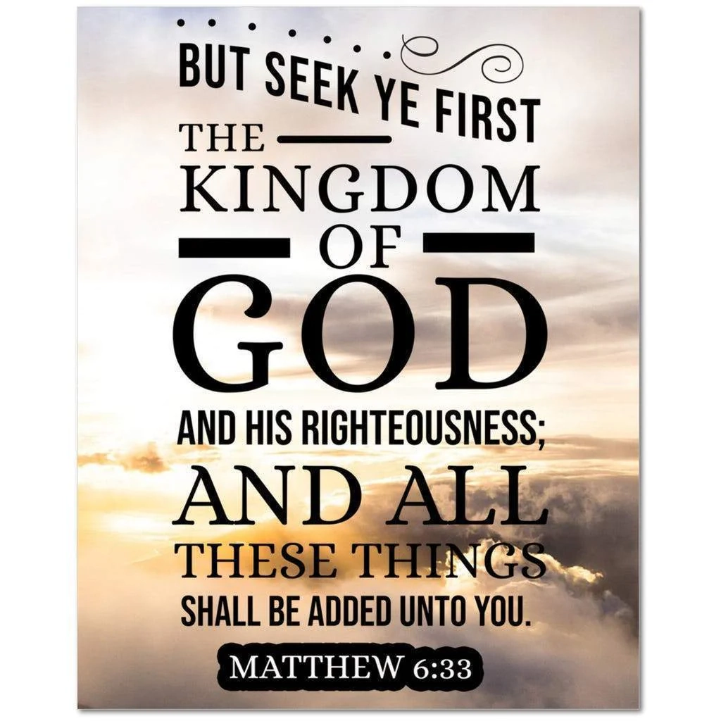 Scripture Walls The Kingdom Of God Matthew 6 33 Bible Verse Canvas Chr Express Your Love Gifts