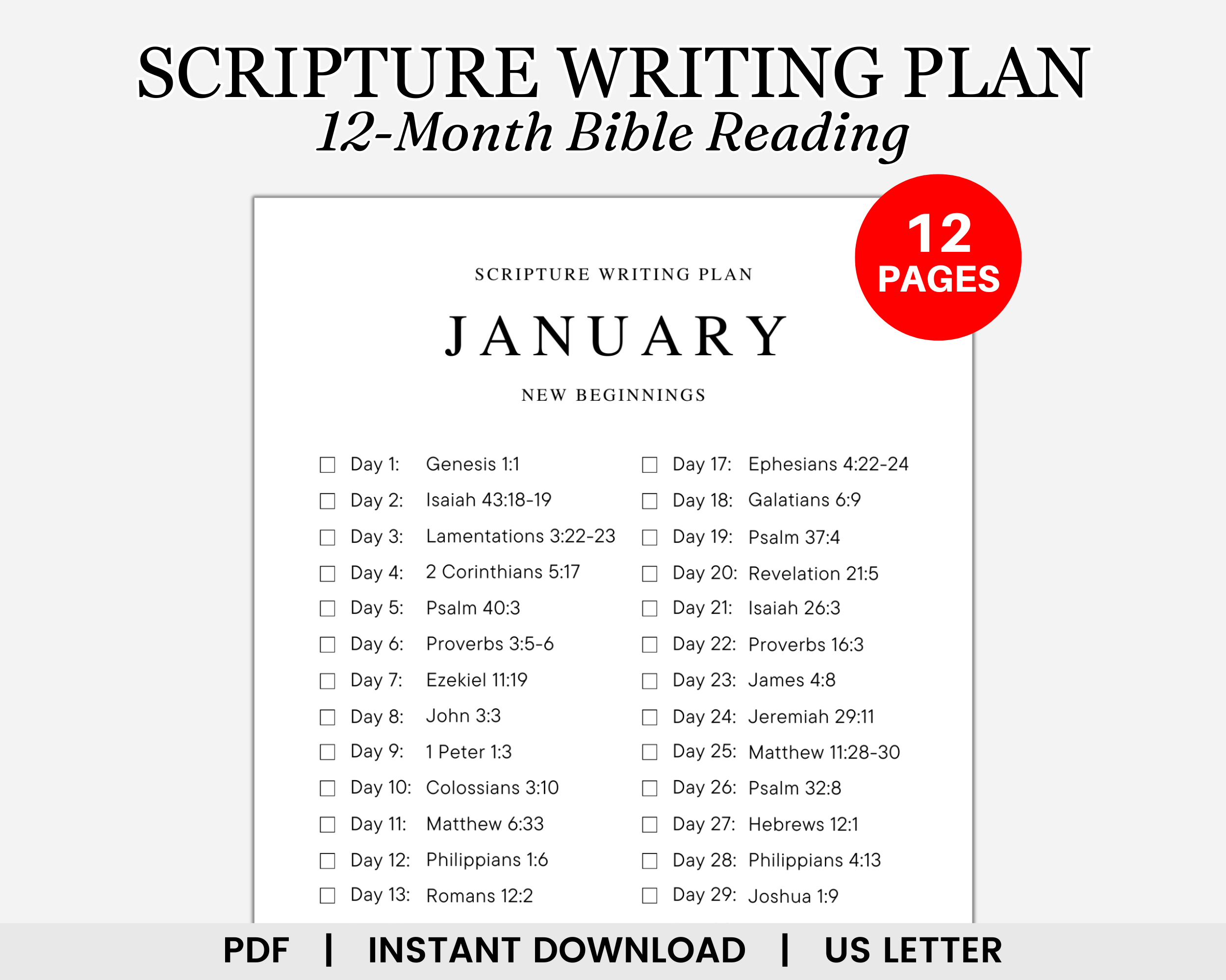 Printable Bible Plans
