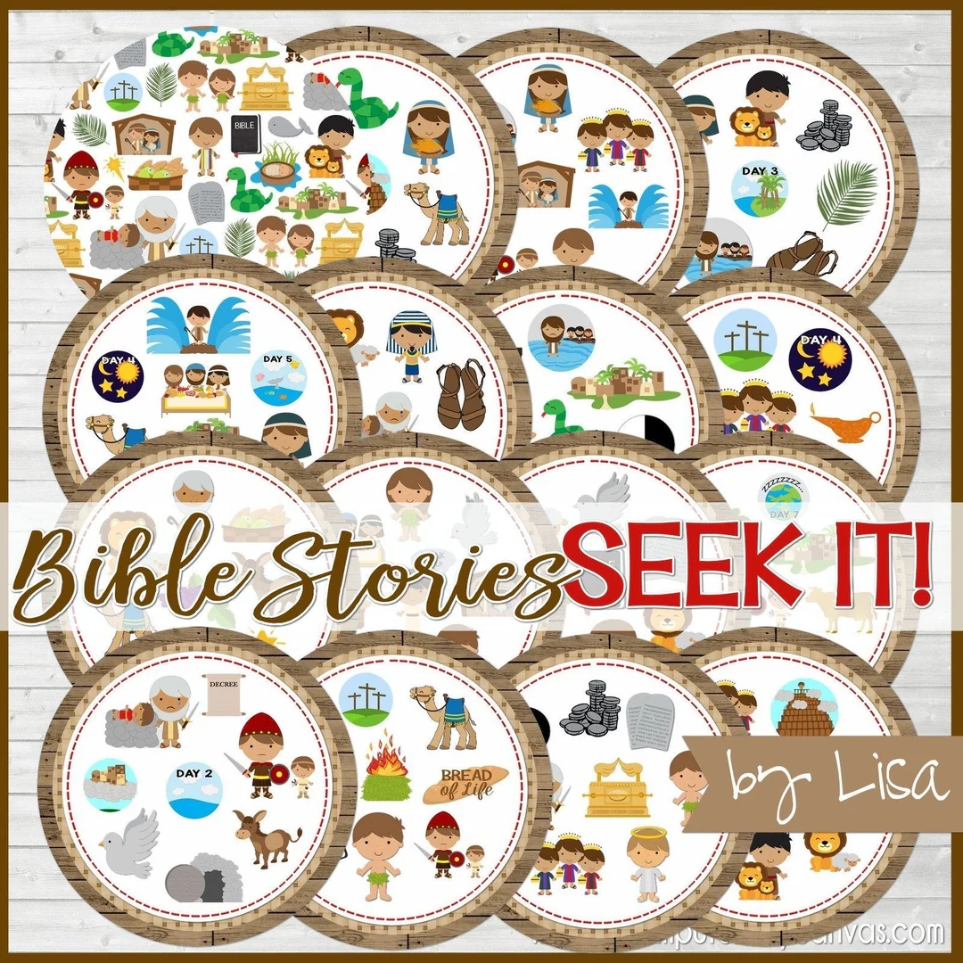 Seek IT Bible Stories Edition PRINTABLE Matching Game My Computer Is My Canvas