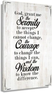 Serenity Prayer Bible Verse Wall Art Framed Inspirational Quotes Poster Famous Black And White Art Canvas Abstract Painting Pictures For Living Room Decorations Framed 12x18 Inch Walmart