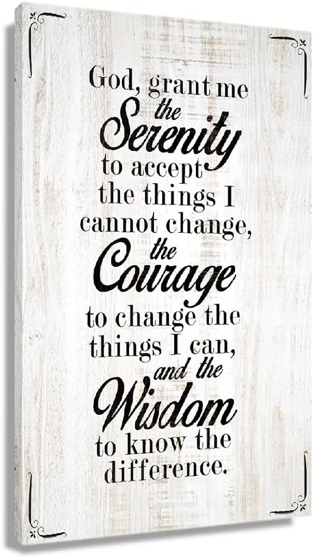 Serenity Prayer Bible Verse Wall Art Framed Inspirational Quotes Poster Famous Black And White Art Canvas Abstract Painting Pictures For Living Room Decorations Framed 12x18 Inch Walmart