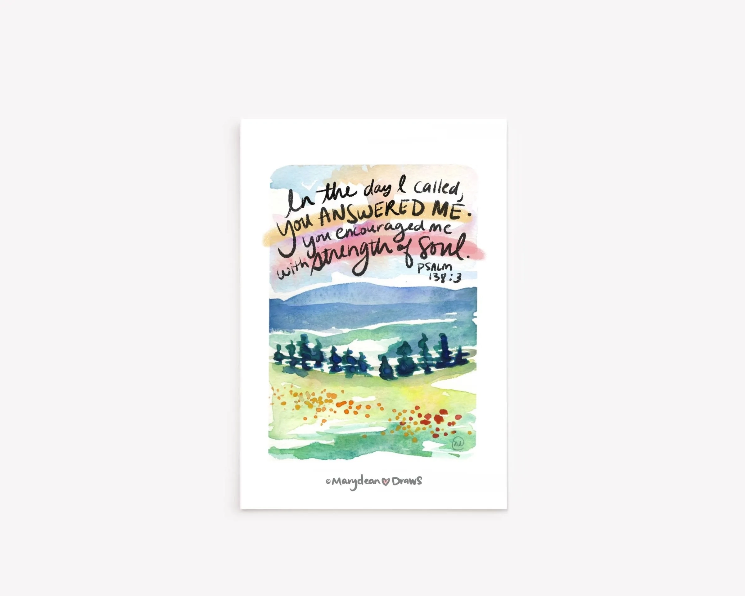 Set Of Six 4 6 Bible Verse Postcards Strengthen My Soul 