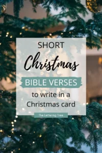 Short Christmas Bible Verses To Write In A Card The Lettering Tree