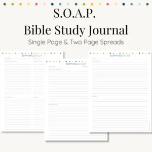 SOAP Bible Study Journal Digital Bible Study Collective