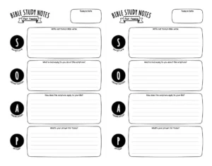 SOAP Bible Study Notes For Teens Printable Wildly Anchored Faith Family Homeschool