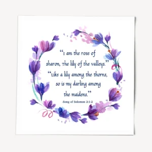 Song Of Solomon Quote Art Print Rose Of Sharon Lilly Of The Valleys Mazel Tov Designs