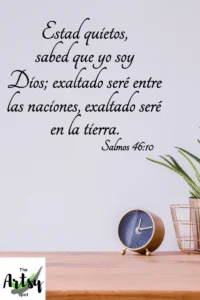 SPANISH Decal Spanish Bible Verse Salmos 46 10 The Artsy Spot