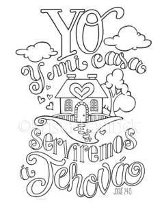 SPANISH My House Coloring Page In Two Sizes 8 5X11 Bible Journaling Tip in 6X8 Etsy