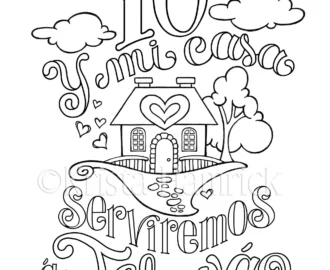 SPANISH My House Coloring Page In Two Sizes 8 5X11 Bible Journaling Tip in 6X8 Etsy