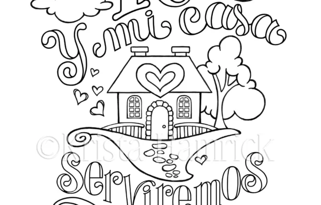 SPANISH My House Coloring Page In Two Sizes 8 5X11 Bible Journaling Tip in 6X8 Etsy