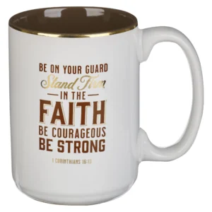 Stand Firm White Ceramic Coffee Mug 1 Corinthians 16 13