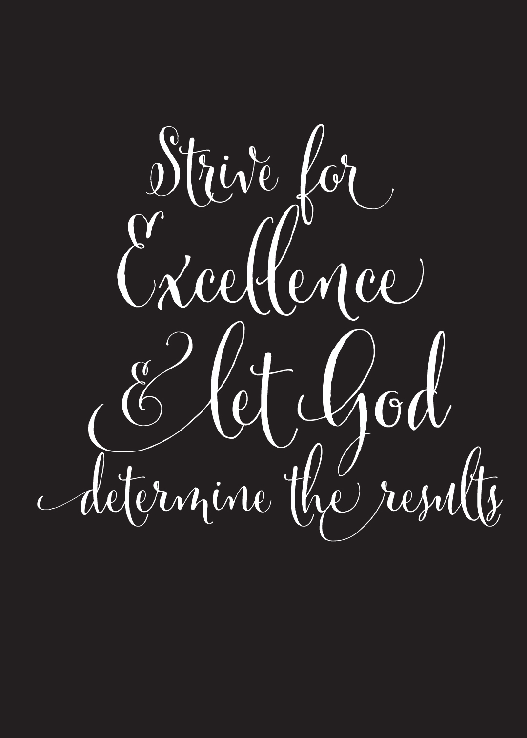 Striving For Perfection Vs Striving For Excellence