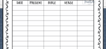 Sunday School Attendance Cards Kids Bible Teacher