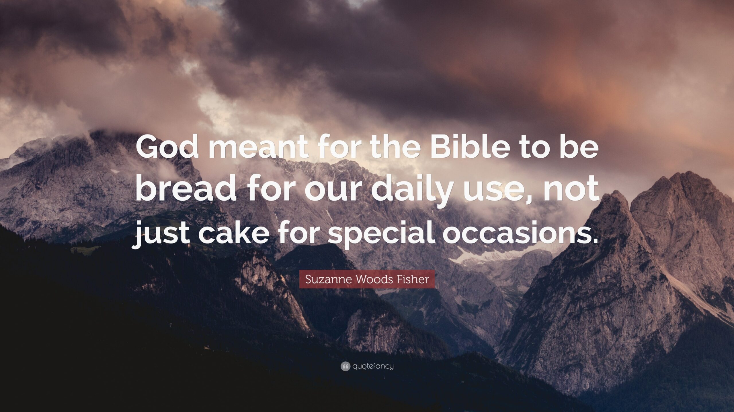 Suzanne Woods Fisher Quote God Meant For The Bible To Be Bread For Our Daily Use 