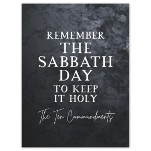 Ten Commandments Remember The Sabbath Christian Bible Verse Quote Scripture Typography Unframed Wall Art Print Poster Home Decor Premium Walmart