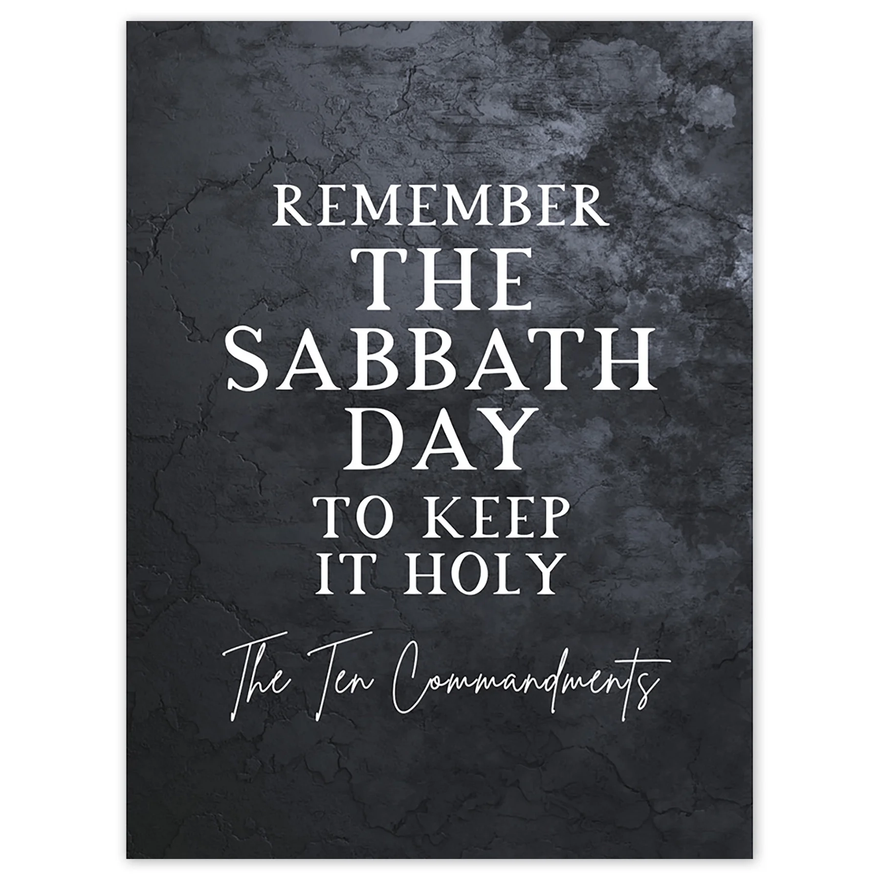Ten Commandments Remember The Sabbath Christian Bible Verse Quote Scripture Typography Unframed Wall Art Print Poster Home Decor Premium Walmart