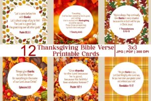 Thanksgiving Bible Verse Printable Cards Graphic By Bold Expressions Creative Fabrica