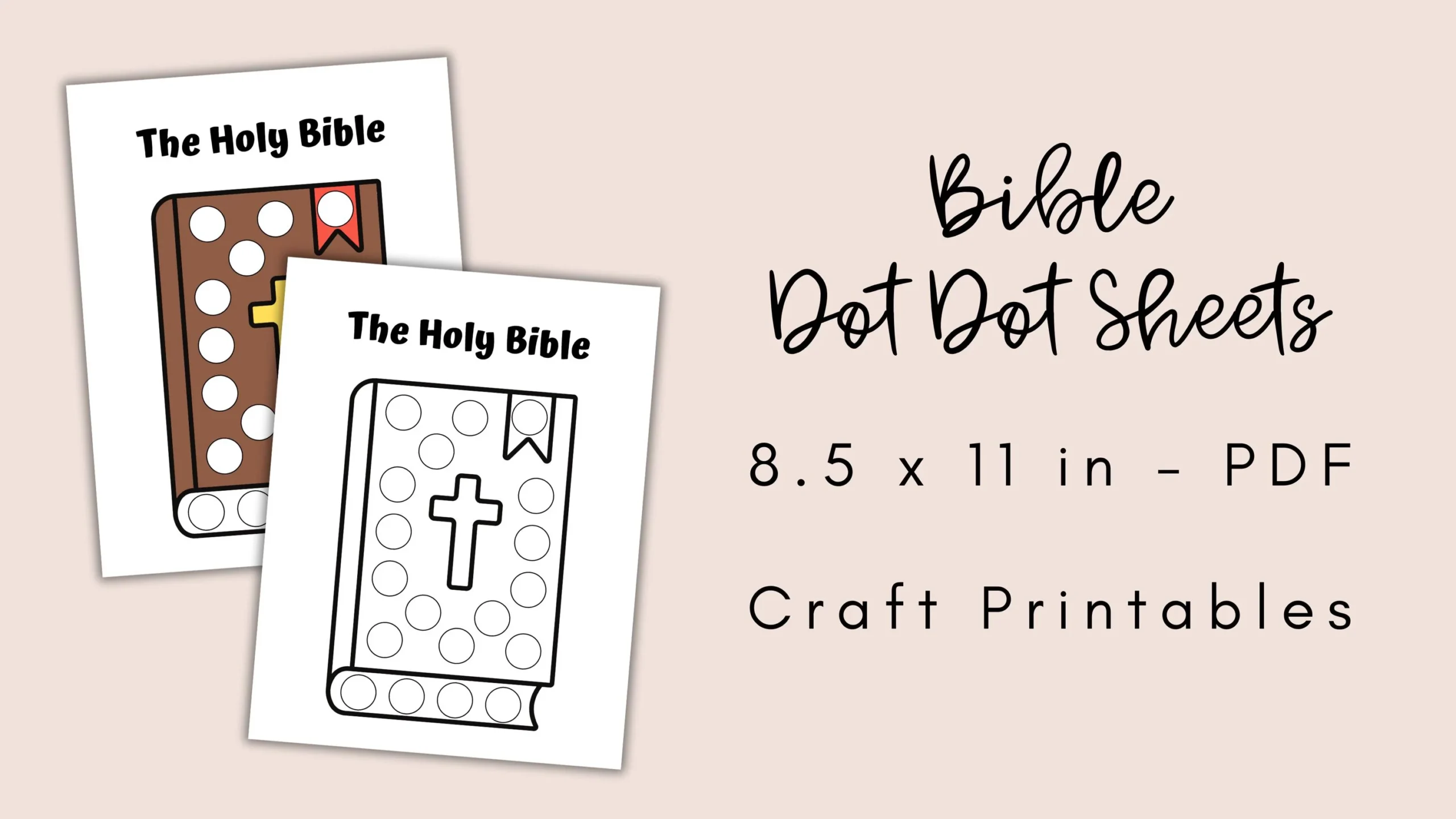 The Bible Book Craft Bible Craft Dot Marker Page Do A Dot Printable Dot Art Activity Sunday School Craft Bible Coloring Pages For Kids Etsy
