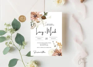 The elsie Collection I Wedding Invitation Template Canva Template Boho Invitation Bible Verse Invitation Editable Template Etsy
