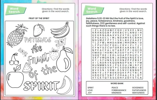 The Fruit Of The Spirit Galatians 5 16 26 Printable Bible Lesson S Sunday School Store
