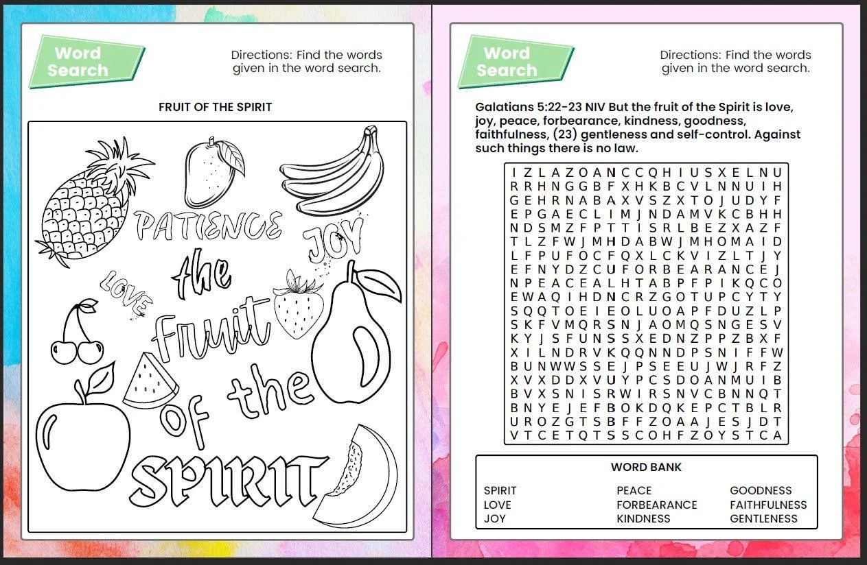 The Fruit Of The Spirit Galatians 5 16 26 Printable Bible Lesson S Sunday School Store