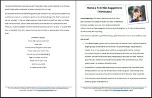 The Fruit Of The Spirit Galatians 5 16 26 Printable Bible Lesson S Sunday School Store