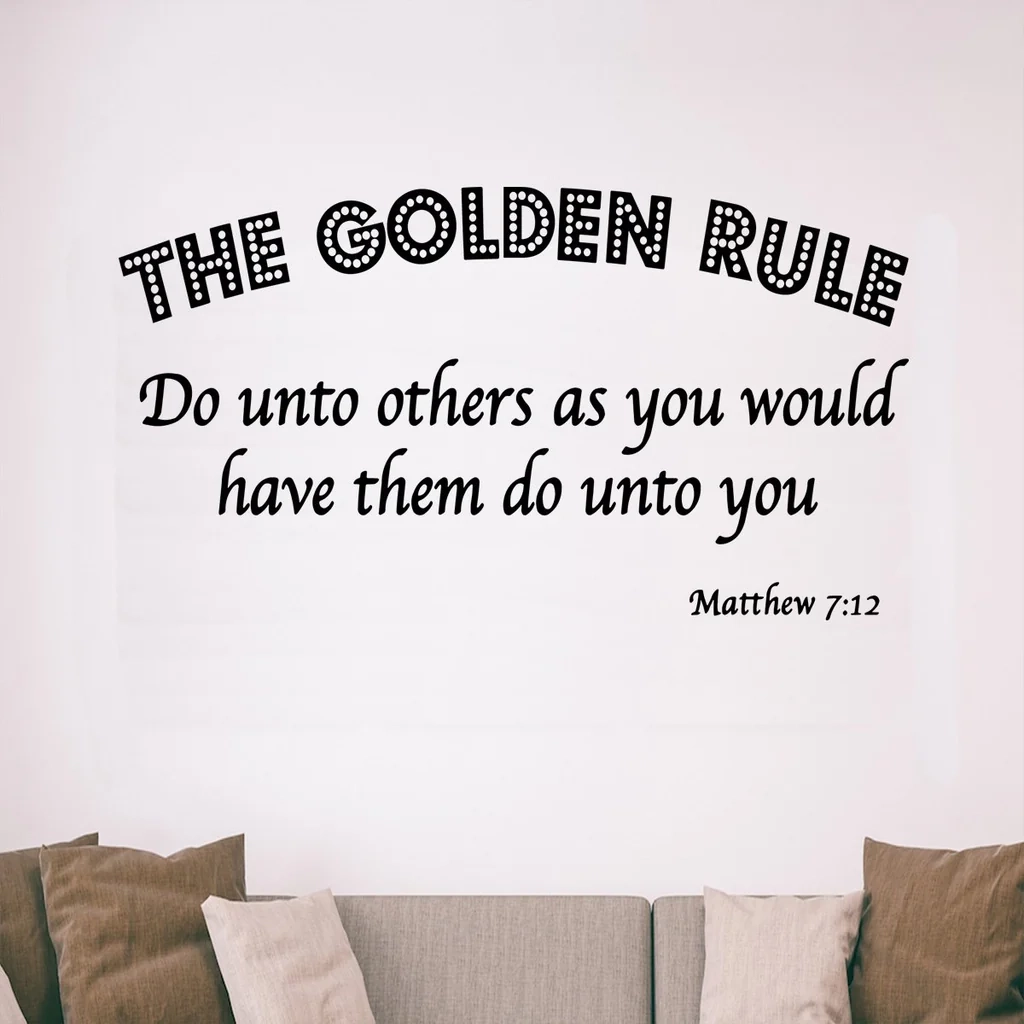The Golden Rule Do Unto Others Matthew 7 12 Bible Vinyl Wall Decal VWAQ