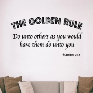 The Golden Rule Do Unto Others Matthew 7 12 Bible Vinyl Wall Decal VWAQ